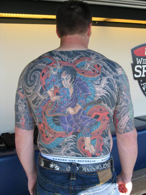  some folks get sleeve tattoos Hinske gets a freaking SHIRT tattoo