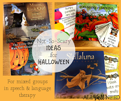  Not-so-scary Halloween activities for mixed speech and language therapy groups in elementary school