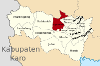 peta wilayah Kecamatan Tiganderket