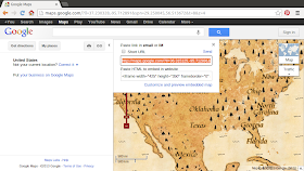 Get the URL from Google Maps with Threasure Mode selected