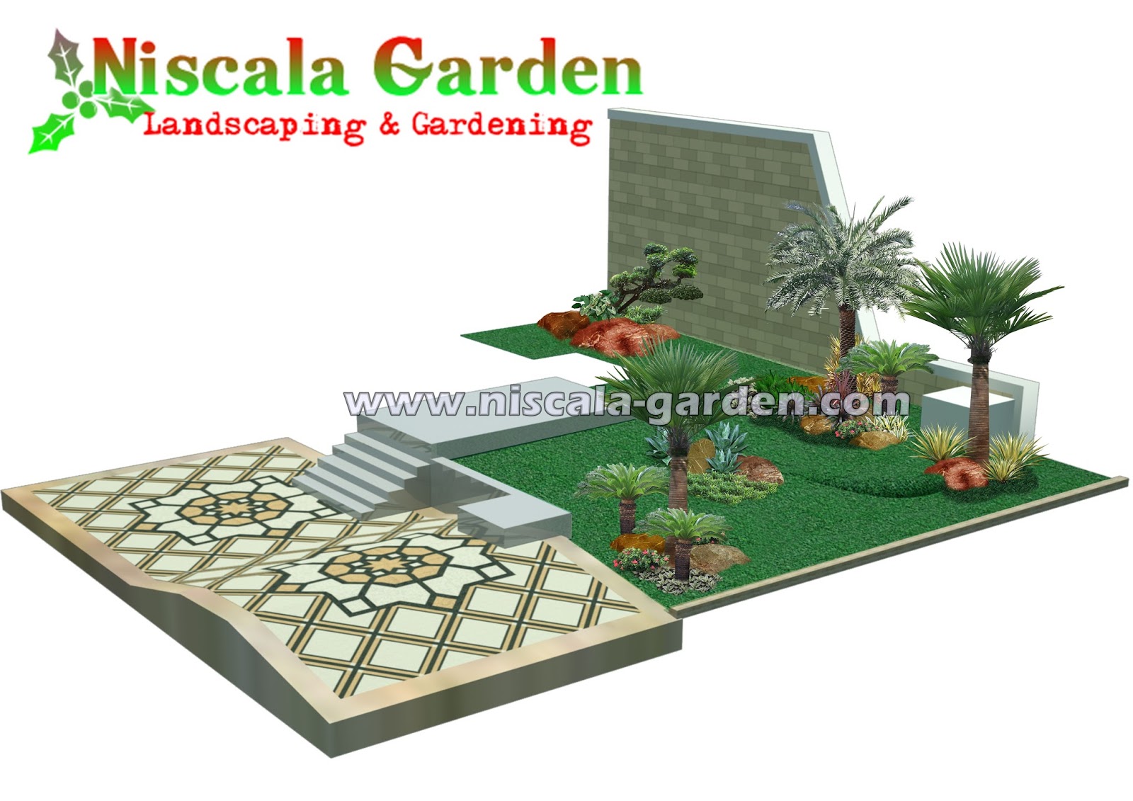 DESAIN LANDSCAPE 3D Bag III Jasa Tukang Taman Surabaya Penata