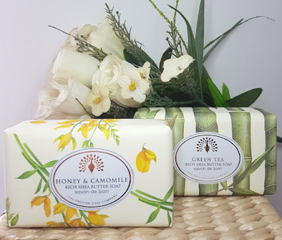 The English Soap Company Honey & Camomile and Green Tea Rich Shea Butter Soaps