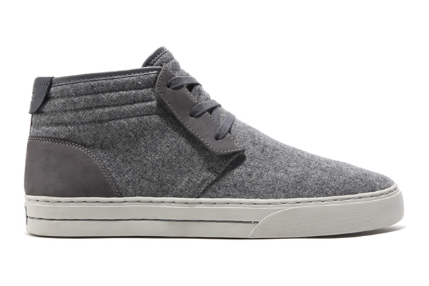 Ok These CLAE McQueens in charcoal grey wool suede with a white sole are