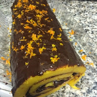 Torta de laranja com ganache de chocolate