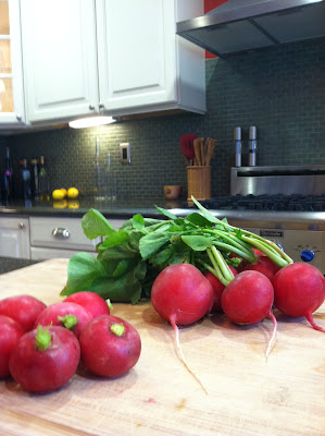 radishes, fresh, crisp