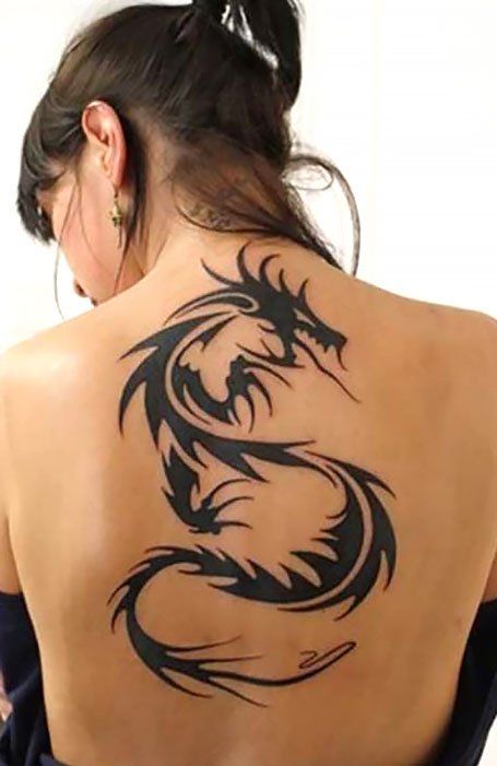 tribal-dragon-back-tattoo