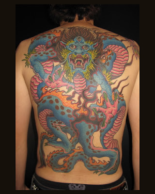 Labels Japanese Dragon Tattoo Design