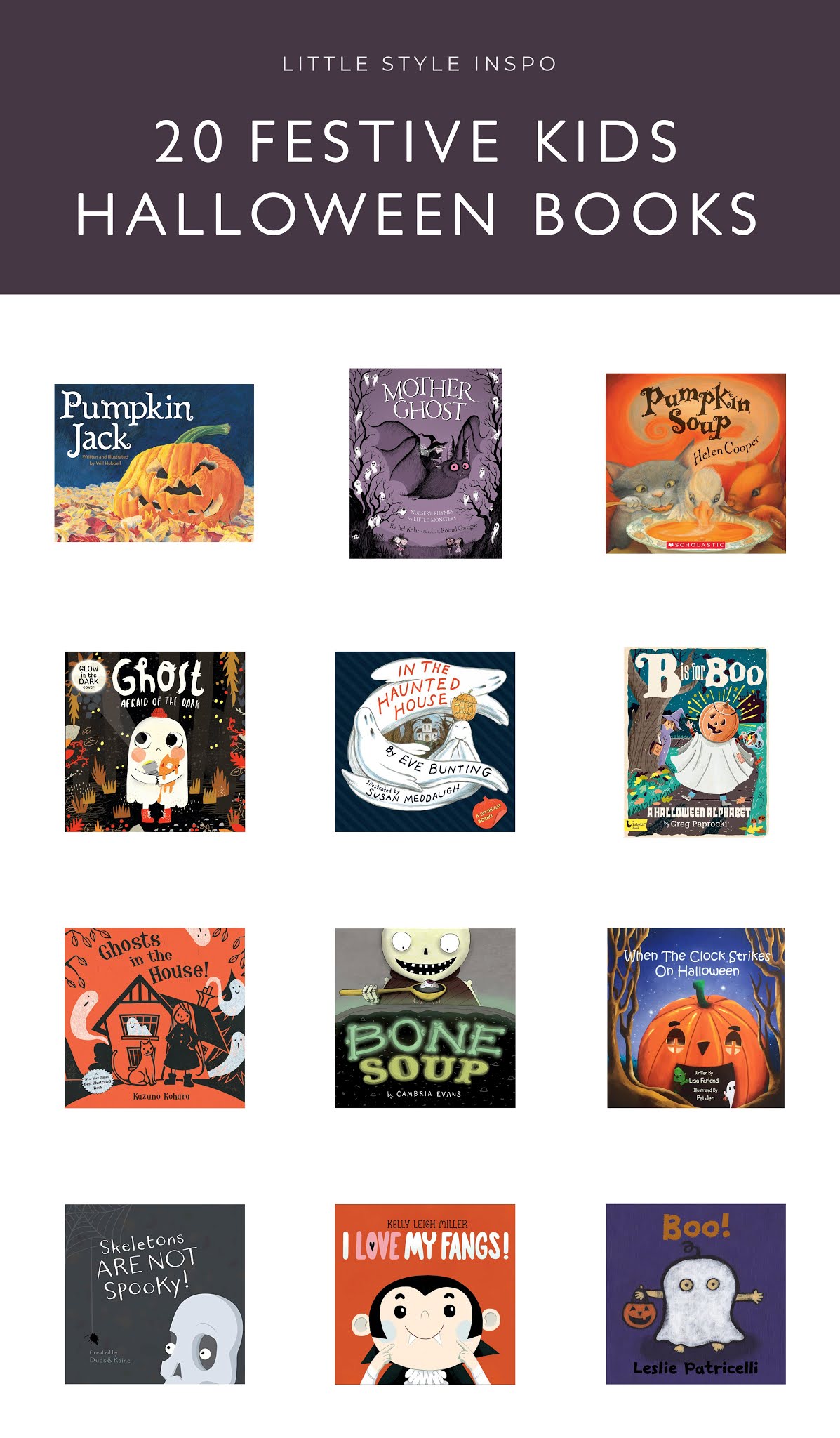 A round-up of 20 halloween books for kids