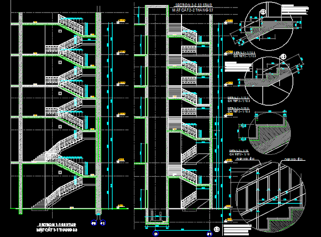 Thư viện mẫu Autocad cầu thang