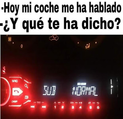 Hoy mi coche me ha hablado, subnormal