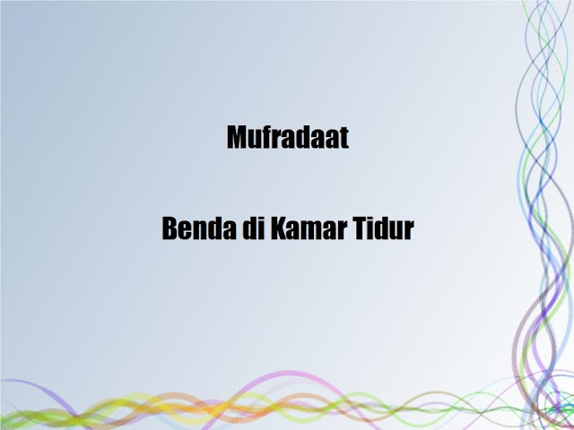 mufradat benda di kamar tidur