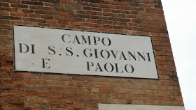 Campo San Giovanni e Paolo wall sign The Venice Experience blog