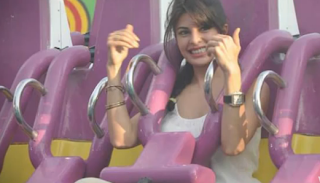 Jacqueline launches Esselworld's Top Spin ride