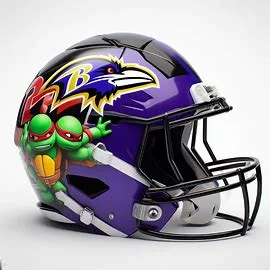 Baltimore Ravens TMNT Concept Helmet