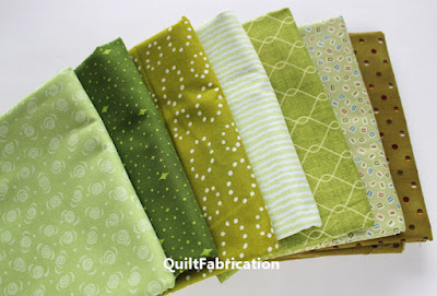 selection of green fabrics