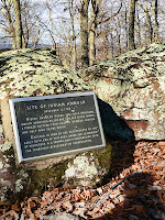 Memorial Plaque at Indian Rock at Big Ridge State Park