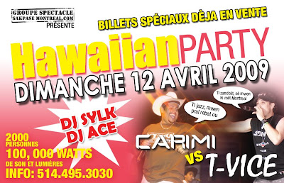 Hawaiin Party - Carimi vs T-Vice avec Dj Sylk et Dj Ace