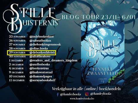 Blogtour banner van Stille duisternis van Fenneke Zwaanveld, Hamley Books