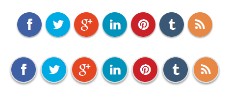 Round Social Media Buttons using CSS