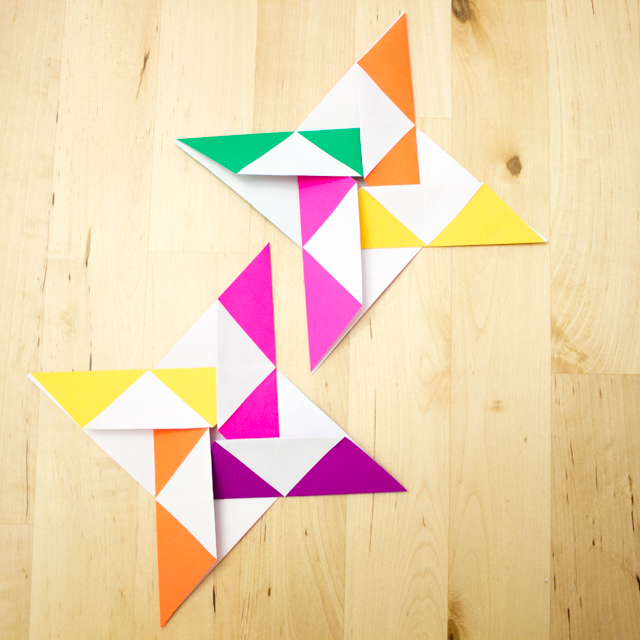 How to make origami paper quilts- such a fun kids' math art and craft idea to do with friends