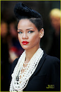 Rihanna rocking a layered pearl necklace