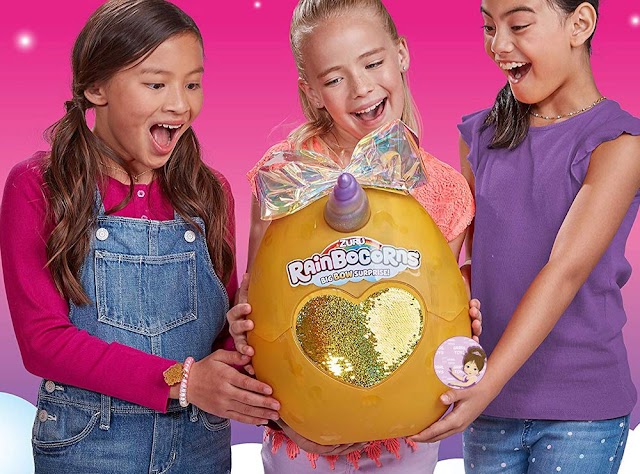 Giant Rainbocorns Big Bow Surprise Mystery Egg with 25 Surprises for Girls