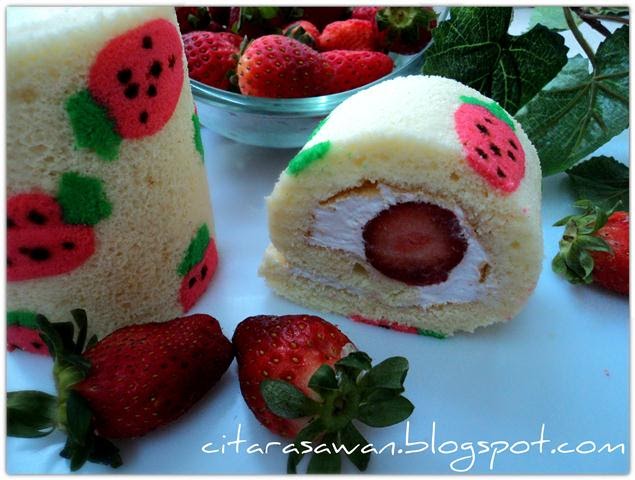 Strawberry Swiss Roll  Blog Citarasa wan