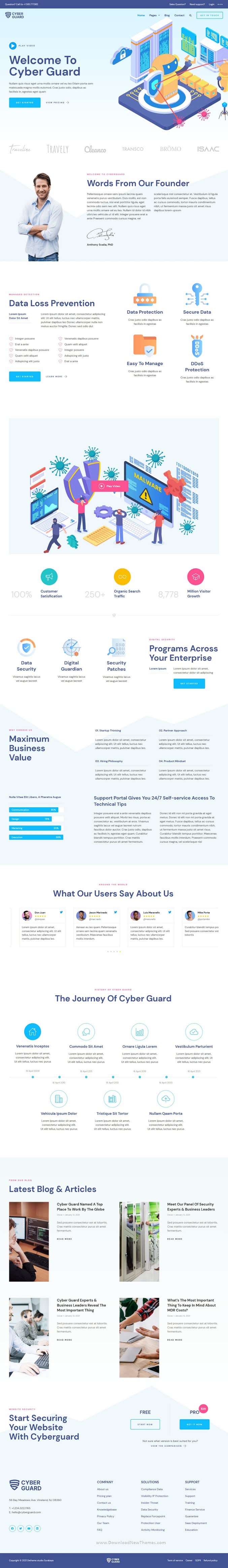 Cyber Security Company Website Template