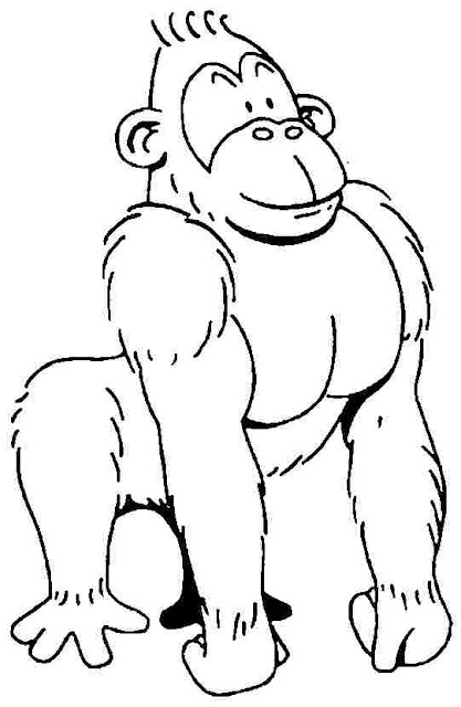 Top 10 Free Printable Gorilla Coloring Pages