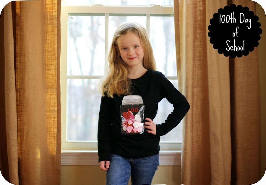 mason jar 100th day of school shirt