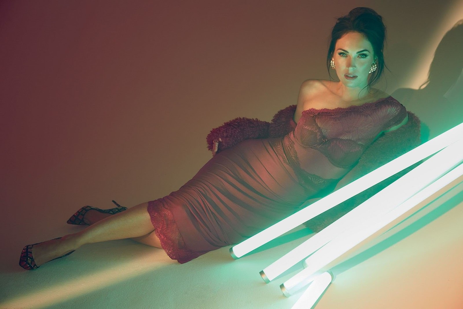 Megan Fox sexy lingerie model photo shoot