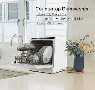 hermitlux countertop dishwasher with 5 washing programs