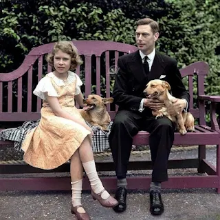 Princess Elizabeth and corgis