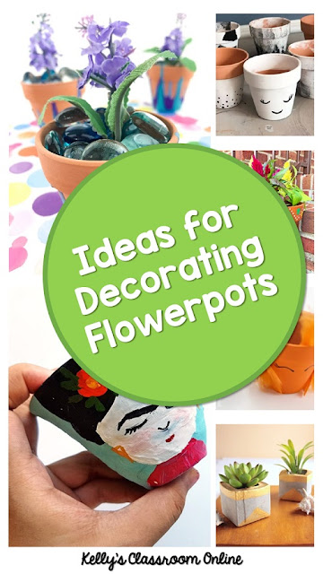 A list of 12 flowerpot crafts you can make with your students at school or with your children at home. Perfect for springtime planting & Mother's Day.