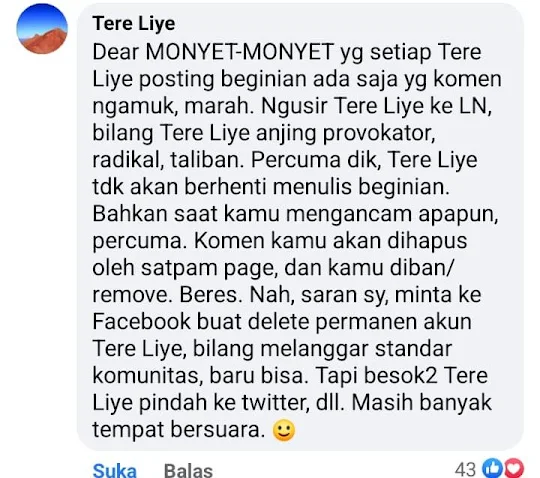  tapi kalian luput satu hal yang sangat penting dari pengesahan UU KUHP  Tere Liye: Kalian 'tertipu' semua... KUHP Disahkan, Selamat Buat Koruptor