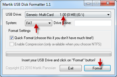 Martik USB Disk Formatter software,flash drive format tool,memory format tool ,repair,format tool,best format tool.best format software