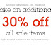 30% off all sale items!