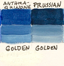 Anthraquinone and Prussian blue comparison.