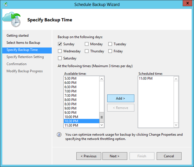 ScheduleBackupWiz - BackupTime