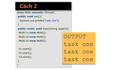 Thực hiện nhiều công việc bằng nhiều thread cách 2 trong lập trình java