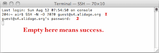 Connect SSH Tunnel di MAC OS X - Termial