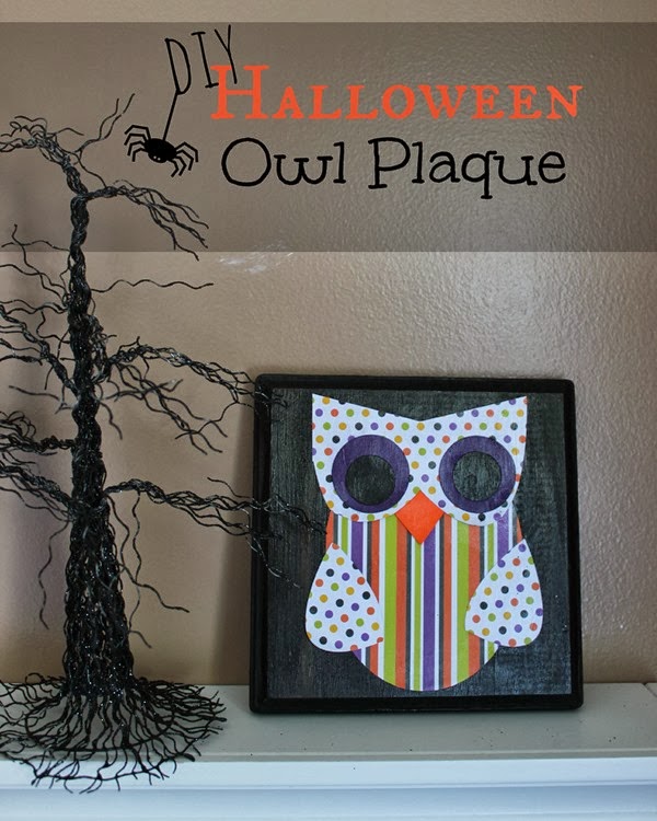 DIY Halloween Owl Wall Plaque Tutorial