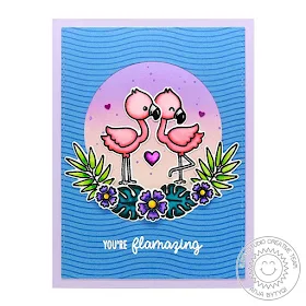 Sunny Studio Stamps: Fabulous Flamingos Fancy Frames Dies You're Flamazing Summer Themed Punny Cards by Anja Bytyqi and Vanessa Menhorn