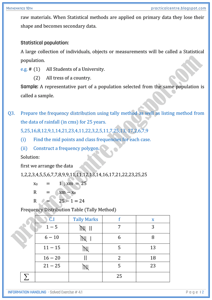 information-handling-exercise-4-1-mathematics-10th
