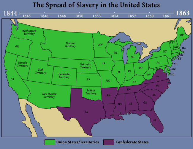 Map Of United States 1863 ... Maps Of 1863 Slave States In The Us on 1863 map of usa ...