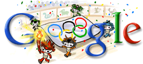 logo google ouverture jeux olympiques 2008