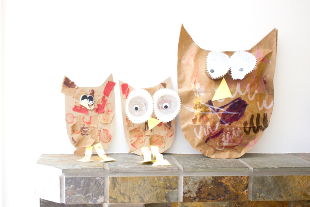 Easy Fall Craft- Stuffed Recycled Owl for preschoolers and Kids