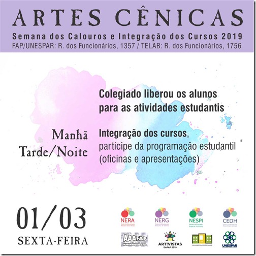 Sexta tarde ARTES CÊNICAS