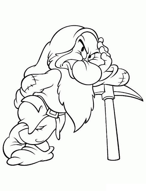 Grumpy Dwarf coloring pages 4