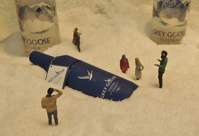 Grey Goose vodka window display in London